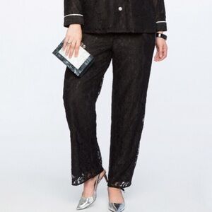 Eloquii lace‎ tuxedo pants black 16 NWT